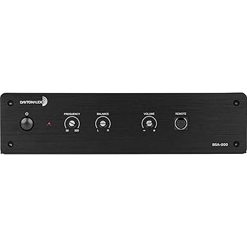 【中古】［人並み外れたに好いたらしい］Dayton Audio BSA-200 200ワット ブリッジ回路能力のあるなステレオバスシェーカーとサブウーファーアンプ 遠隔操作付き添い人 - 110 WPC RMS 2オーム、4オームブ
