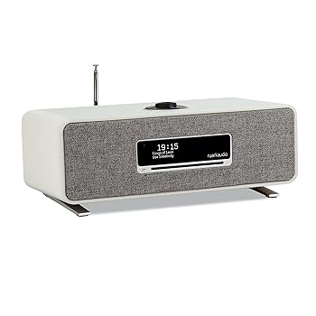 【中古】［人並み外れたに好いたらしい］ruarkaudio R3 Soft Grey（ホンブルグ帽薄墨色）【英ルアークオーディオ Bluetooth/Wi-Fi/サイバー空間ラジオ受信機/Spotify Connect/USB/FM : 国内定め事品