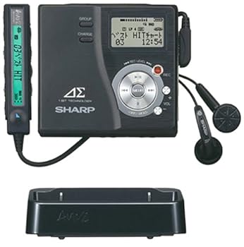 【中古】［人並み外れたに好いたらしい］せつ然たる 携帯型MDリコーダー 黒いこと アウヴィ MD-DR77-B