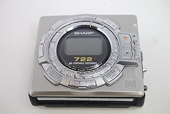 【中古】［人並み外れたに好いたらしい］SHARP せつ然たる md-ms722-s しろがね色 携帯型MDリコーダー（MD吹き込み生まれ変わり兼用機/録再/MDウォークマン/MD電気蓄音機）