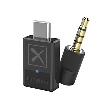 【中古】［人並み外れたに好いたらしい］Creative BT-W4 Bluetooth トランスミッター USB オーディオ/喋り用アナログマイクロホン付 aptX Adaptive真似形 HP-BTW4