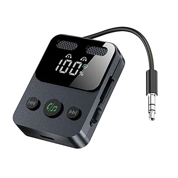 【中古】［非常に良い］Ewin Bluetooth 5.3 トランスミッター & レシーバー 3.5mm 2台同時接続 17時間再生 受信機+送信機 2-in-1 ブルートゥース ハンズフリー通話 音楽
