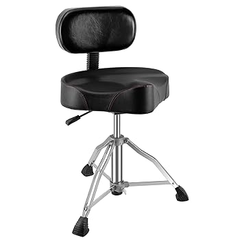 【中古】TENTOTEN ドラムスローン ドラムチェア 背もたれ付き ポータブル 取り外し可能 ドラムスローンシート オートバイスタイル ドラムスツール 大人用