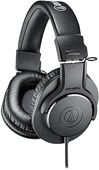 【中古】Audio - Technica ATH-M20X プロフェッショナルスタジオモニターヘッドフォン(認定整備済み)｜スカーレット2021