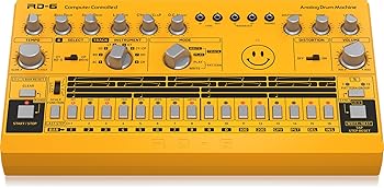 【中古】Behringer アナログドラムマシン USB/DIN MIDI対応 16ステップシーケンサー アナログディストーション搭載 RD-6-AM 黄｜スカーレット2021