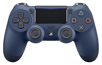 【中古】【純正品】ワイヤレスコントローラー (DUALSHOCK 4) ミッドナイト・ブルー (CUH-ZCT2J22)