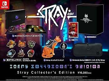 【中古】Stray コレクターズエディション -Switch 【特典】Stray ミニチュアフィギュア、描き下ろしイラスト オリジナルピンズセット(全6種)、オリジナル