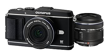 【中古】［非常に良い］OLYMPUS ミラーレス一眼 PEN E-P3 ツインレンズキット ブラック E-P3 TKIT BLK｜スカーレット2021