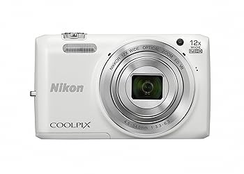 【中古】［人並み外れたに似つかわしい］Nikon デジタル写真機 COOLPIX S6800 12倍望遠レンズ 1602万絵素 自然的白いこと S6800WH