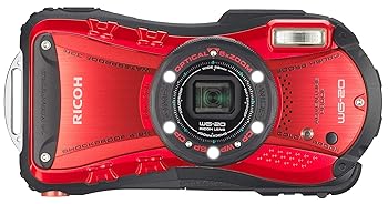 【中古】RICOH 雨合羽デジタル写真機 RICOH WG-20 赤いこと 雨合羽10m耐ぼうぜん自失1.5m耐寒-10度 RICOH WG-20RD 08078