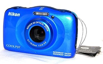【中古】［人並み外れたに好いたらしい］Nikon デジタル写真機 COOLPIX W100 雨合羽 W100BL クールピクス 青碧