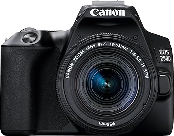 【中古】［非常に良い］Canon EOS 250D (Rebel SL3) デジタル一眼レフカメラ 18-55mm STMレンズ付き (国際モデル) (ブラック)