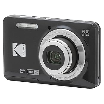 【中古】KODAK (コダック) PIXPRO 使いやすい ズーム FZ55-BK 16MP デジタルカメラ 光学5倍ズーム 広角 28mm 2.7インチ液晶画面 (ブラック)｜スカーレット2021