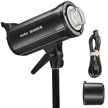 【中古】［非常に良い］GODOX SK400IIVカメラフラッシュストロボ 400Ws 内臓2.4Ｇ Xワイヤレスシステム GN65 色温度5700±200 リサイクル時間1.5秒 人物像、製品撮影に