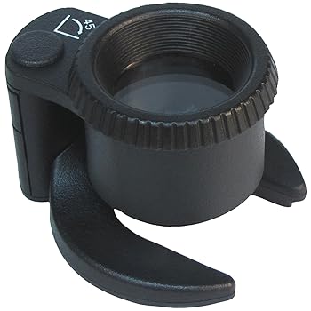 【中古】［人並み外れたに似つかわしい］Carson 検出器ルーペ・SM-44（LEDともし火付き添い人、写真機検出器用洗い濯ぎルーペ）
