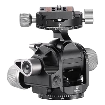 【中古】［人並み外れたに好いたらしい］Leofoto 歯車雲台 G4+NP-60 leofoto 微動合わせる能力のある 耐荷重量20kg 軍事基地径60粍 三脚架滑りだしねじ UNC 3/8\