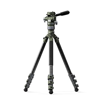 【中古】［人並み外れたに好いたらしい］TILTA VT05 トラベルビデオフルード雲台 3段炭素衣料繊維三脚脚 5KG フォレストグリーン TT-VT05-FB-FG