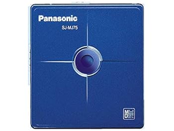 【中古】［人並み外れたに好いたらしい］Panasonic パナソニック SJ-MJ75 青味 携帯型MD電気蓄音機 （MD生まれ変わり専用機/MDウォークマン）