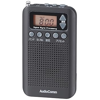 【中古】［非常に良い］オーム電機 ラジオ AudioComm RAD-P350N-K [ブラック]