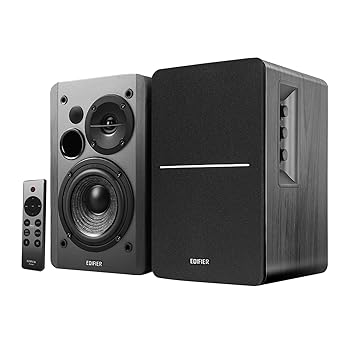 【中古】Edifier R1280DBs アクティブ ブックシェルフスピーカー Bluetooth V5.1，【アップグレード】サブウーファー出力と 精密リモコン，アンプ内蔵 4