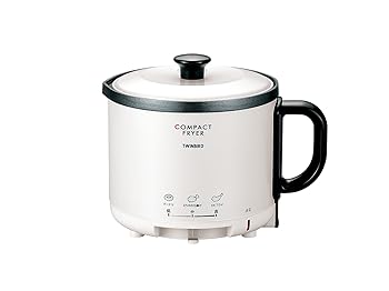 【中古】［非常に良い］ツインバード フライヤー コンパクト 0.5L 卓上 家庭用 温度調節機能 一人用 揚げ物 唐揚げ 串カツ パールホワイト EP-4694PW 8,527円