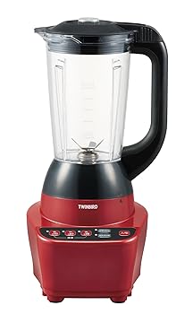 【中古】［非常に良い］ツインバード ミキサー ジューサー 大容量 1200ml スピード3段階 レッド KC-4859R