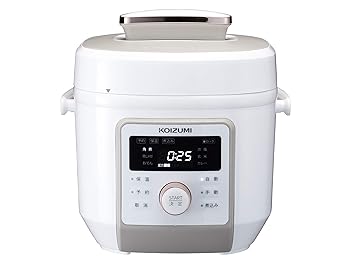 【中古】［非常に良い］コイズミ マイコン電気圧力鍋 2.0L 6種類自動メニュー ワンタッチ 55品搭載レシピブック付き ホワイト KSC-4501/W 16,801円