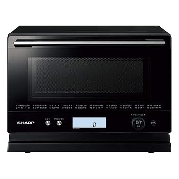 【中古】［非常に良い］シャープ オーブンレンジ PLAINLY ワイドフラット 18L ブラック RE-WF18A-B