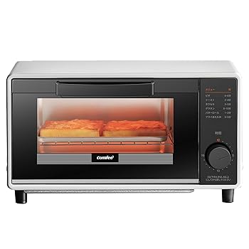 【中古】COMFEE' オーブン・トースター トースター 2枚焼き 8L 80℃～230℃無段階温度調節 15分タイマー付き 最大1000W出力 焼き網＆受け皿付き スライド｜スカーレット2021