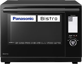 【中古】パナソニック オーブンレンジ スチーム ビストロ 30L 2段 高精細・64眼スピードセンサー ブラック NE-BS9A-K