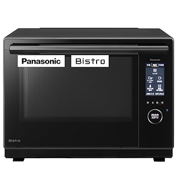 【中古】パナソニック オーブンレンジ スチーム ビストロ 最高峰モデル 30L 2段 64眼スピードセンサー 時短料理 スマホ連携 ブラック NE-UBS10A-K|スカーレット2021