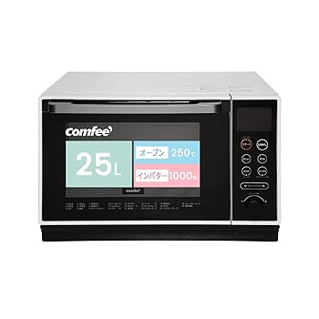 【中古】COMFEE' オーブンレンジ スチーム 25L フラットテーブル 予熱対応 23種類オートメニュー 100~250℃温度調整対応 最大1000W出力 最大90分タイマー|スカーレット2021