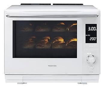 【中古】東芝(TOSHIBA) 過熱水蒸気オーブンレンジ 石窯ドーム 30L 300℃ 2段調理 ER-XD3000(W) グランホワイト フラットテーブル