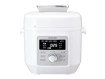 【中古】［非常に良い］コイズミ マイコン電気圧力鍋 2.0L 6種類自動メニュー ワンタッチ 56品搭載レシピブック付き ホワイト KSC-4502/W