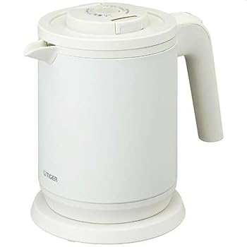 【中古】タイガー魔法瓶 蒸気レス電気ケトル わく子 PCK-A081 マットホワイト EKT7802