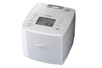 【中古】［非常に良い］三菱電機 炊飯器 5.5合 IH式 日本製 炭炊釜(2層厚釜) 可変超音波吸水 豊富な炊き分け 月白 NJ-VE10F-W