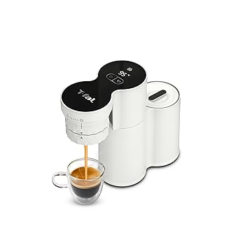 【中古】ティファール (T-fal)ポータブルエスプレッソコーヒーメーカー セミオート 加圧ポンプ 0.18L水タンク コンパクト&スリム コードレス タンパー|スカーレット2021