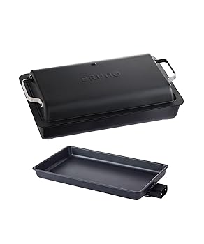 【中古】［非常に良い］BRUNO ブルーノ フラット ホットプレート 大型 丸洗い 高火力 最高250℃ ムラなく加熱 おしゃれ ブラック 黒 BOE130-BK｜スカーレット2021