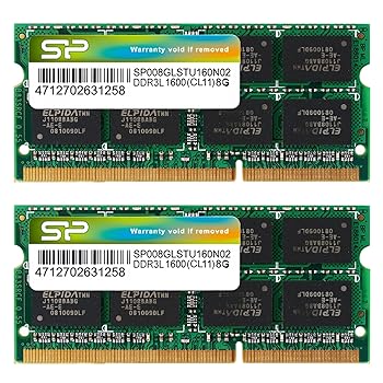 【中古】シリコンパワー ノートPC用メモリ 1.35V (低電圧) DDR3L 1600 PC3L-12800 8GB×2枚 204Pin Mac 対応 SP016GLSTU160N22
