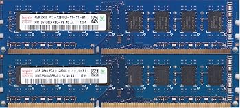 【中古】2x4GB (8GB Total) HYNIX HMT451U6AFR8C-PB 4GB PC3-12800U デスクトップメモリ|スカーレット2021