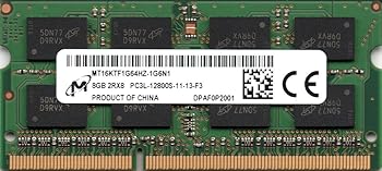 【中古】Micron 低電圧メモリ (1.35V) PC3L-12800S (DDR3L-1600) 8GB SO-DIMM 204pin ノートパソコン用メモリ 型番：MT16KTF1G64HZ-1G6N1 動作保証品