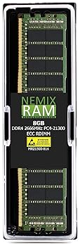 【中古】NEMIX RAM 8GB (1X8GB) DDR4 2666MHZ PC4-21300 1Rx4 1.2V CL19 288-PIN ECC RDIMM 登録サーバーメモリ Samsung M393A1G40EB2-CTD 対応