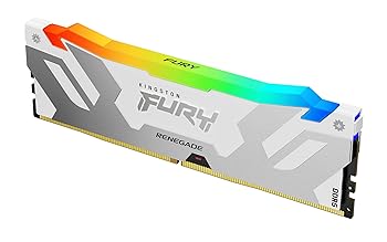 【中古】Kingston (キングストン) FURY Renegade RGB ホワイト XMP 32GB 6000MT/s DDR5 CL32 DIMM デスクトップゲーム用メモリ シングルモジュール - KF5
