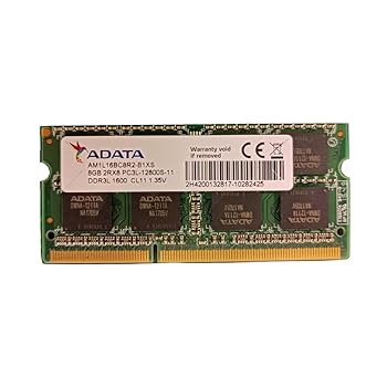 【中古】ADATA PC3L-12800S (DDR3L-1600) 8GB SO-DIMM 204pin 低電圧メモリ (1.35V)ノートパソコン用メモリ AM1L16BC8R2-B1XS