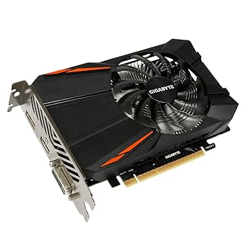 【中古】ギガバイトNvidia GV-N105TD5-4GD 4GB GDDR5 PCI-E - 黒いこと