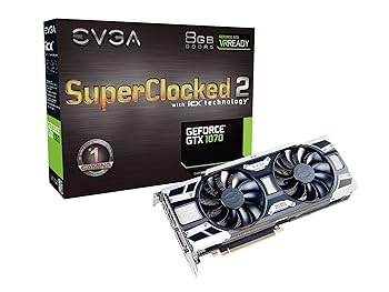 【中古】More buying choices for EVGA GeForce GTX 1070 SC2 GAMING, 8GB GDDR5, iCX Technology - 9 Thermal Sensors \u0026 RGB LED G/P/M, Asynch Fan, Op