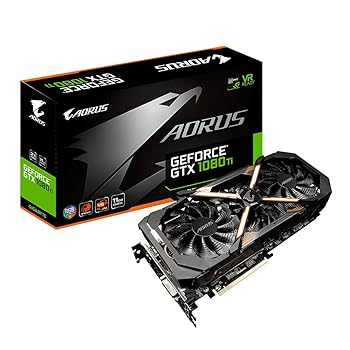 【中古】GIGABYTE AORUS GeForce GTX 1080 Ti 11GB Video Card - GV-N108TAORUS-11GD|スカーレット2021
