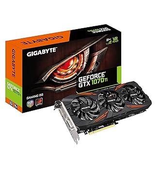【中古】GIGABYTE GeForce GTX 1070 Ti Gaming 8G (GV-N107TGAMING-8GD)。