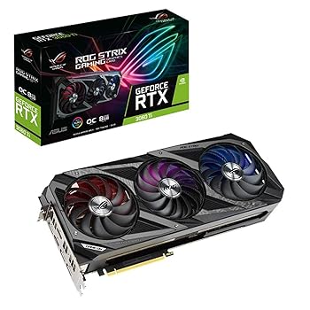 【中古】ASUS NVIDIA GeForce RTX 3060TI 積み上げる トリプルファンモデル 8G ROG-STRIX-RTX3060TI-O8G-GAMING