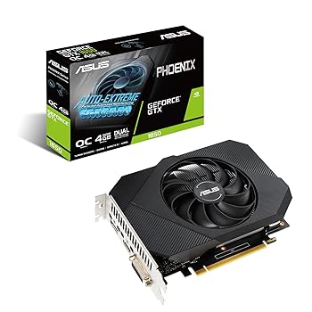 【中古】ASUSTek NVIDIA GeForce GTX 1650 グラフィックスゲーム盤 OC/4G/DDR6/かばい立てワット数 (PH-GTX1650-O4GD6-P/AZ)